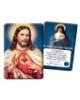 Karta Serce Pana Jezusa z relikwiami - zdjęcie dewocjonaliów