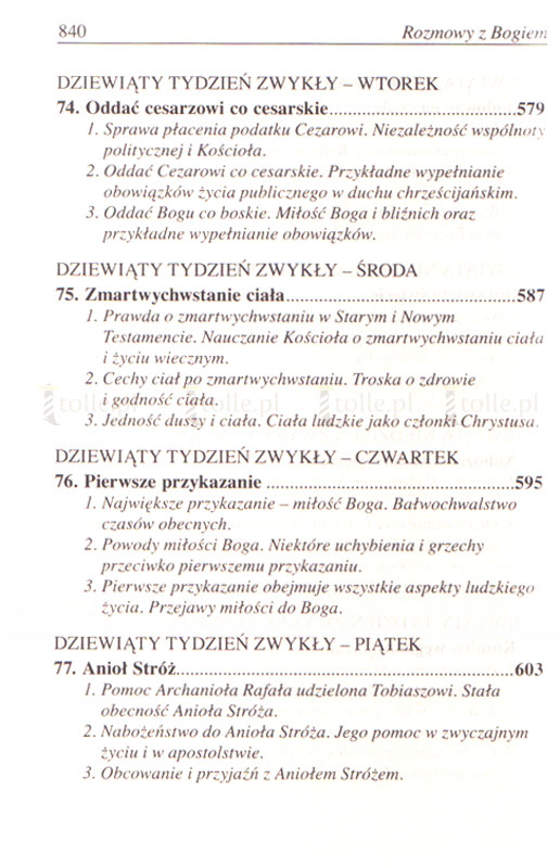 Rozmowy z Bogiem. Tom III: Okres zwykły, Tygodnie I-XII - Klub Książki Tolle.pl