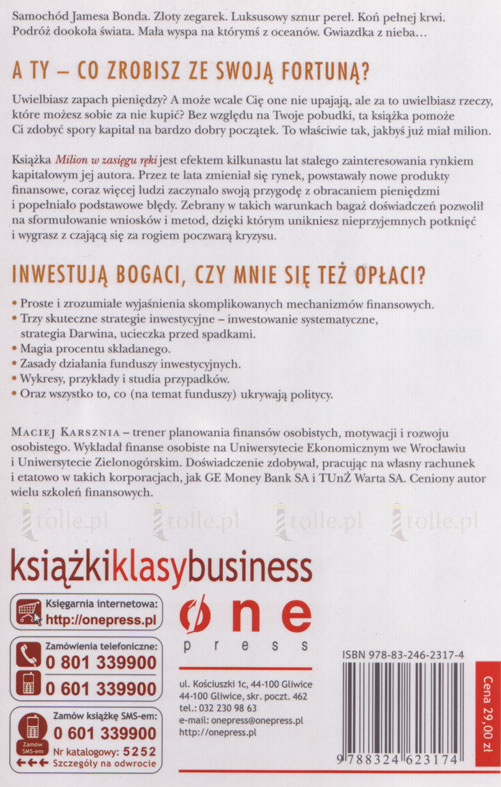 Milion w zasięgu ręki. Poradnik zarządzania finansami - Klub Książki Tolle.pl