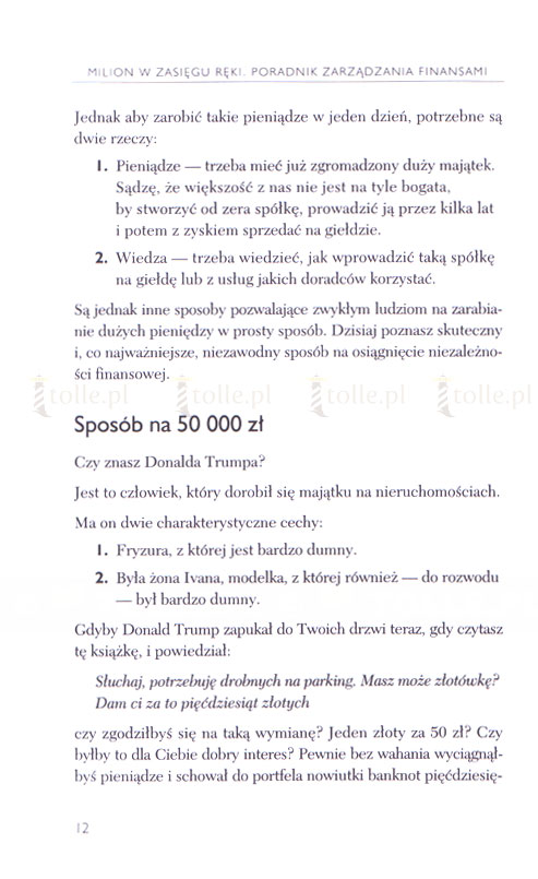 Milion w zasięgu ręki. Poradnik zarządzania finansami - Klub Książki Tolle.pl