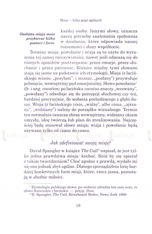 Twoja misja. Jak odkryć swój życiowy cel? Seria: Psychologia i wiara - Klub Książki Tolle.pl