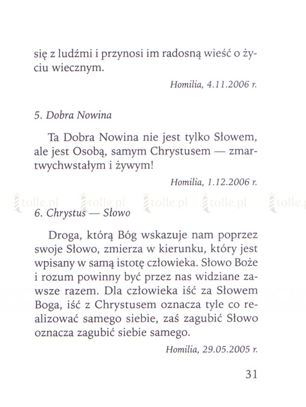 Myśli o Słowie Bożym - Klub Książki Tolle.pl