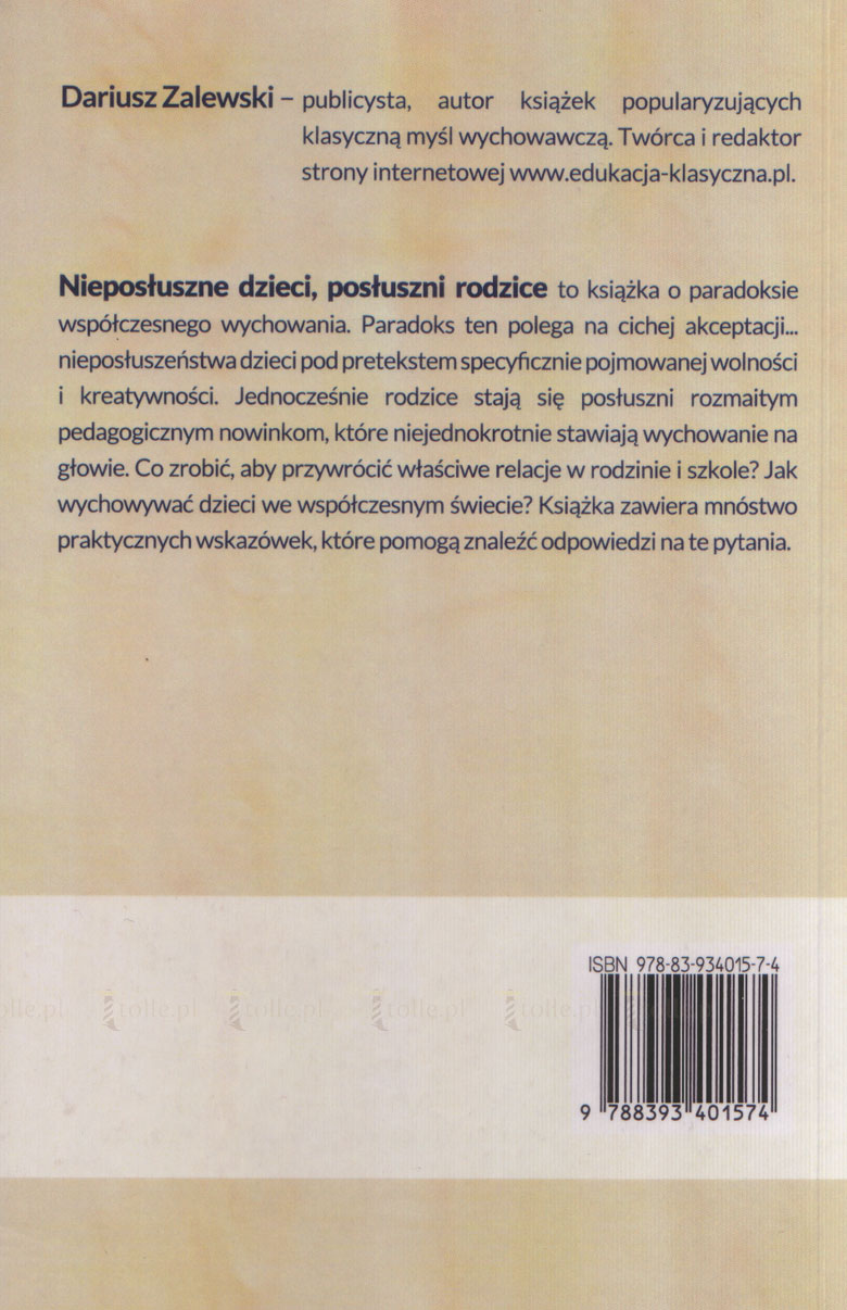 Nieposłuszne dzieci, posłuszni rodzice - Klub Książki Tolle.pl